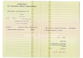 Аттестат за 9 класс 1995-2006 в Грозном